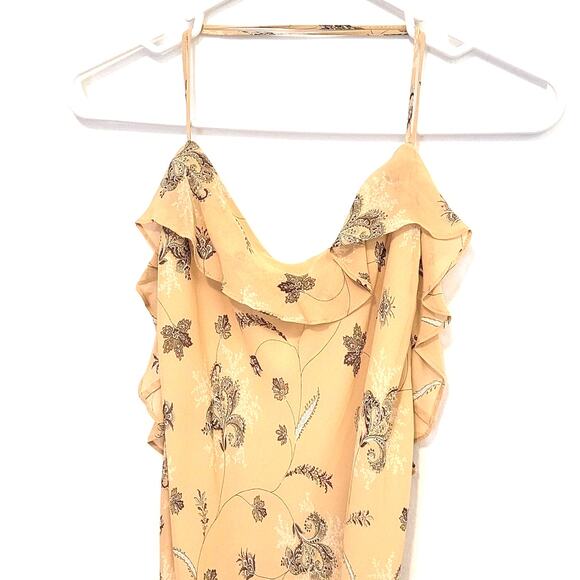 Leon Max Studio Floral Cowl Back Slip Dress SZ L Y2K Fairycore Romantic Prairie - Picture 3 of 10
